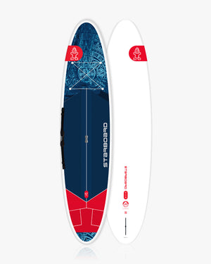 2019 Starboard Obsession 8β6ββ inflatable SUP with blue/red design