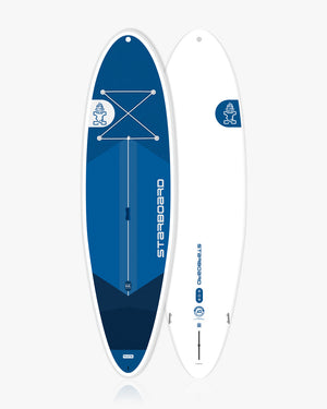 Blue and white Whopper inflatable paddleboard with Starboard logo