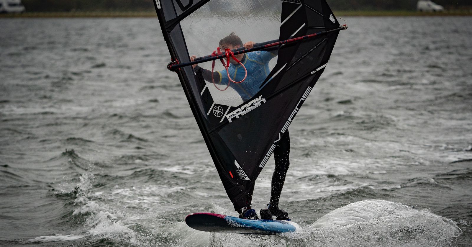 Extreme windsurfing: Freezing session in Denmark
