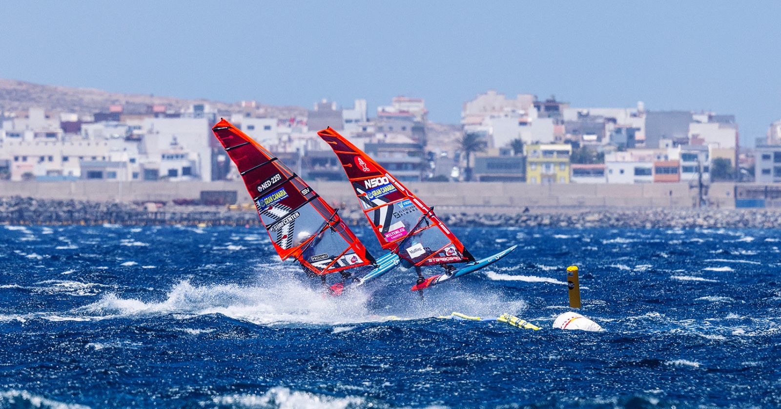 Starboard Slalom riders on top at the PWA Slalom X in Pozo