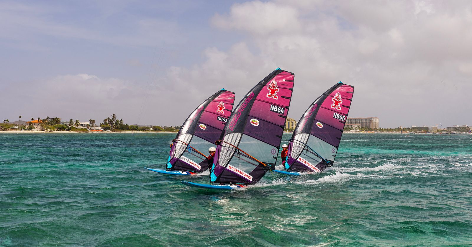 Our young Starboard riders on top at the PWA Aruba Hi Winds