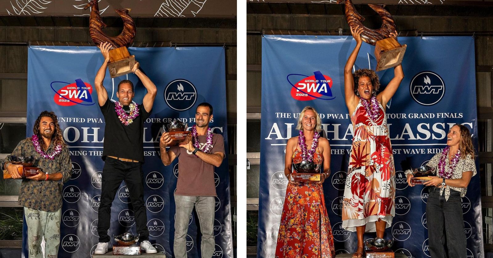 Starboard Wave riders on top of the PWA/IWT Aloha Classic