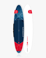 2019 Starboard Obsession 8’6’’ inflatable SUP with blue/red design