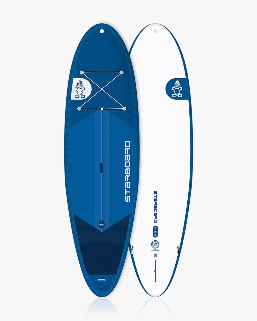 Sleek blue and white Whopper Paddleboard by ST inflatable SUP