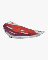 Red and white Viva Wing inflatable paddleboard with black accents for water sports
